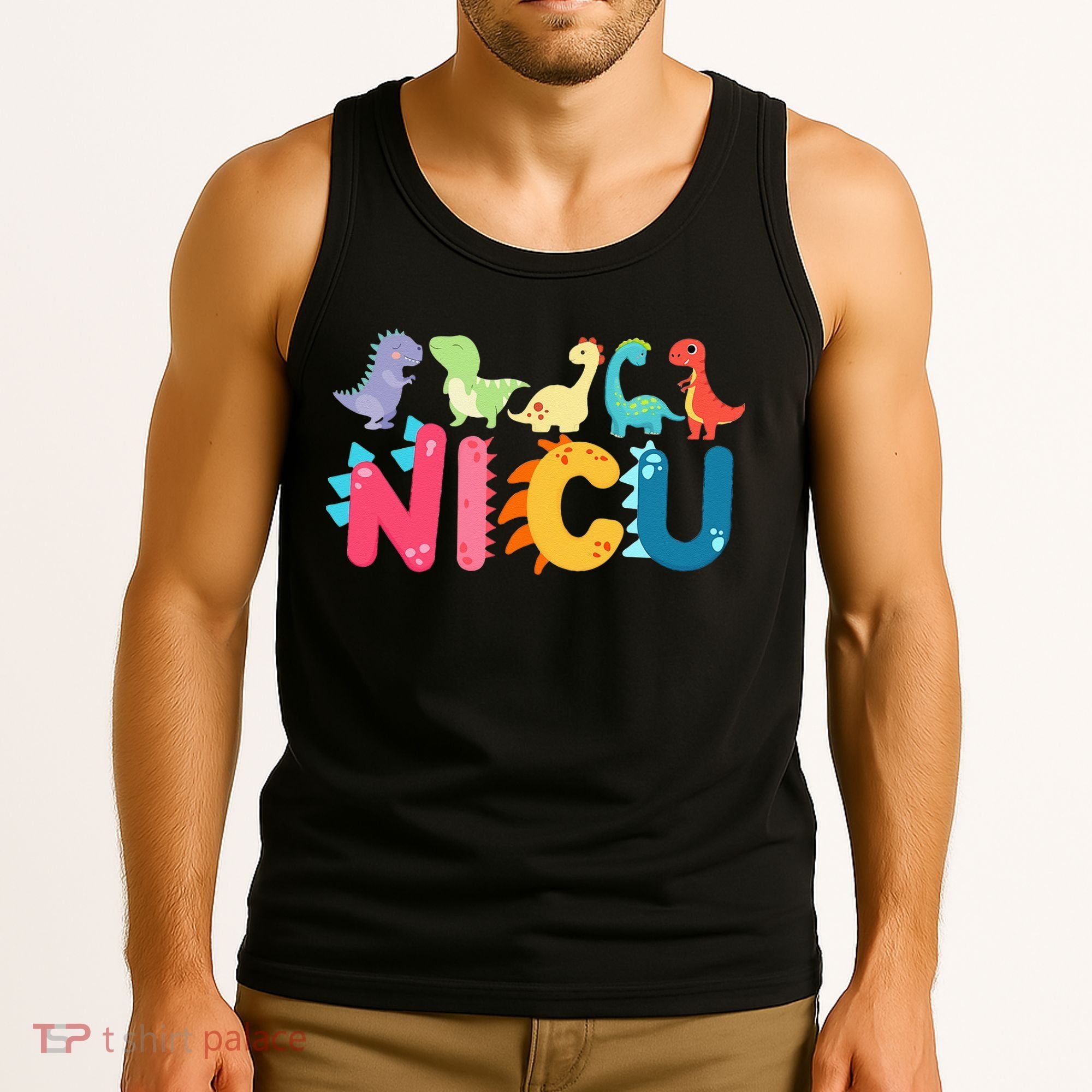 NICU Nurse Dinosaur Neonatal Intensive Care Unit Tank Top