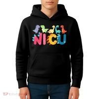 NICU Nurse Dinosaur Neonatal Intensive Care Unit Kids Hoodie thumb 4