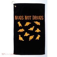 Nugs Not Drugs Dinosaur Chicken Nugget Golf Towel thumb 0