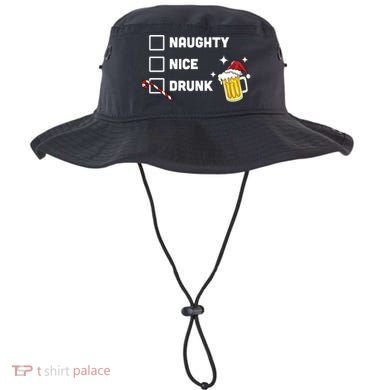 Nice Naughty Drunk Check Christmas Beer Funny Ing Xmas Gift Bucket Hat