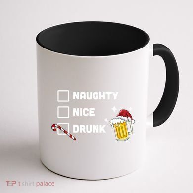 Nice Naughty Drunk Check Christmas Beer Funny Ing Xmas Gift Coffee Mug back