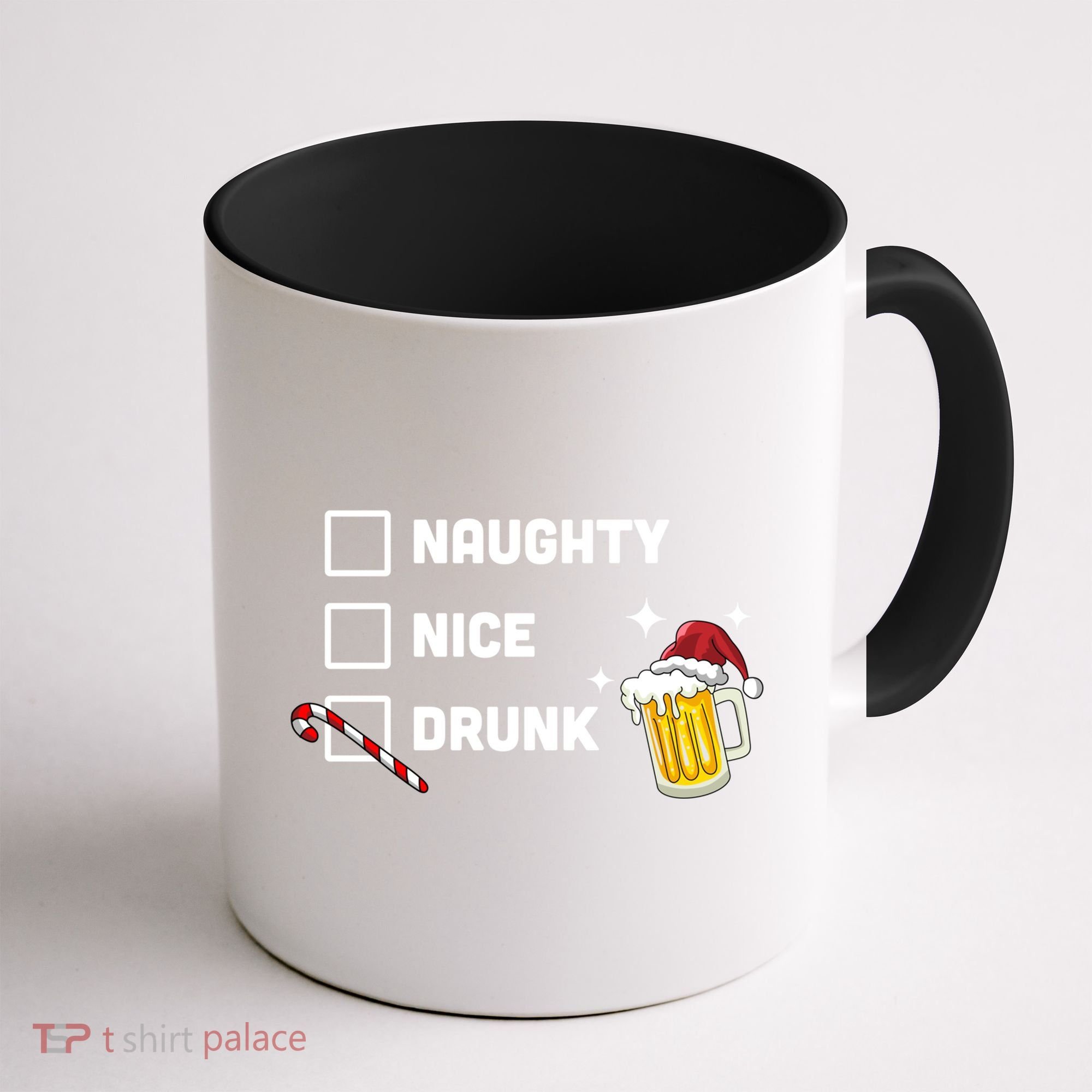 Nice Naughty Drunk Check Christmas Beer Funny Ing Xmas Gift Coffee Mug