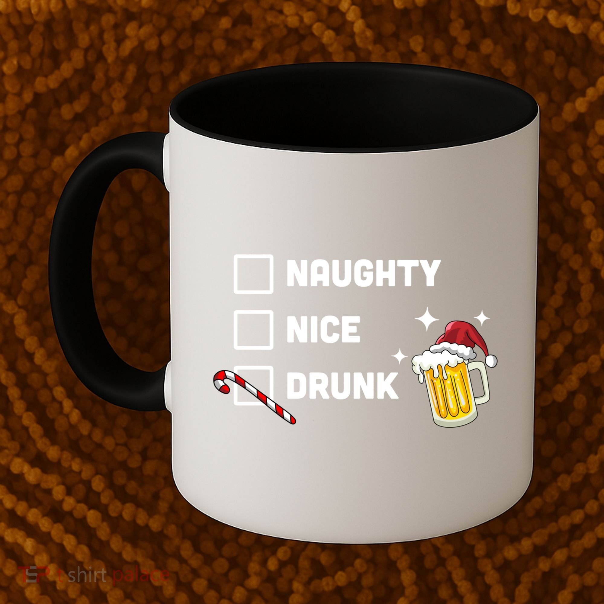 Nice Naughty Drunk Check Christmas Beer Funny Ing Xmas Gift Coffee Mug