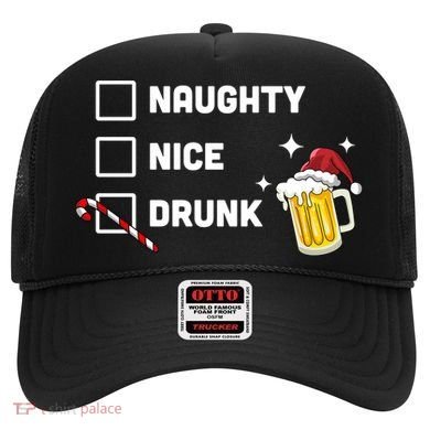 Nice Naughty Drunk Check Christmas Beer Funny Ing Xmas Gift Hat