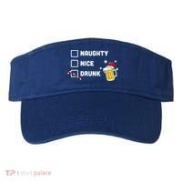 Nice Naughty Drunk Check Christmas Beer Funny Ing Xmas Gift Visor thumb 0