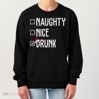 Naughty Nice Drunk Funny Christmas Checklist Women's Sweatshirt thumb 0