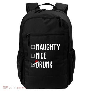 Naughty Nice Drunk Funny Christmas Checklist Backpack