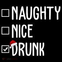Naughty Nice Drunk Funny Christmas Checklist Coaster thumb 2