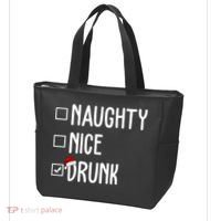 Naughty Nice Drunk Funny Christmas Checklist Tote Bag thumb 3