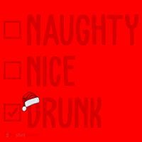 Naughty Nice Drunk Funny Christmas Checklist Santa Hat thumb 1