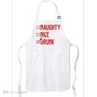 Naughty Nice Drunk Funny Christmas Checklist Apron thumb 0