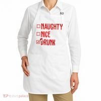 Naughty Nice Drunk Funny Christmas Checklist Apron thumb 2