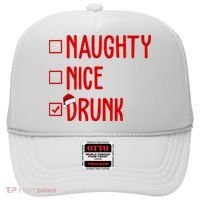 Naughty Nice Drunk Funny Christmas Checklist Hat thumb 0