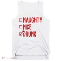 Naughty Nice Drunk Funny Christmas Checklist Tank Top thumb 0