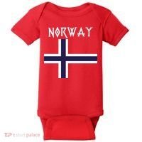 Norway Norwegian Flag Baby Bodysuit thumb 0