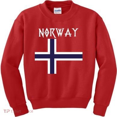 Norway Norwegian Flag Kids Sweatshirt