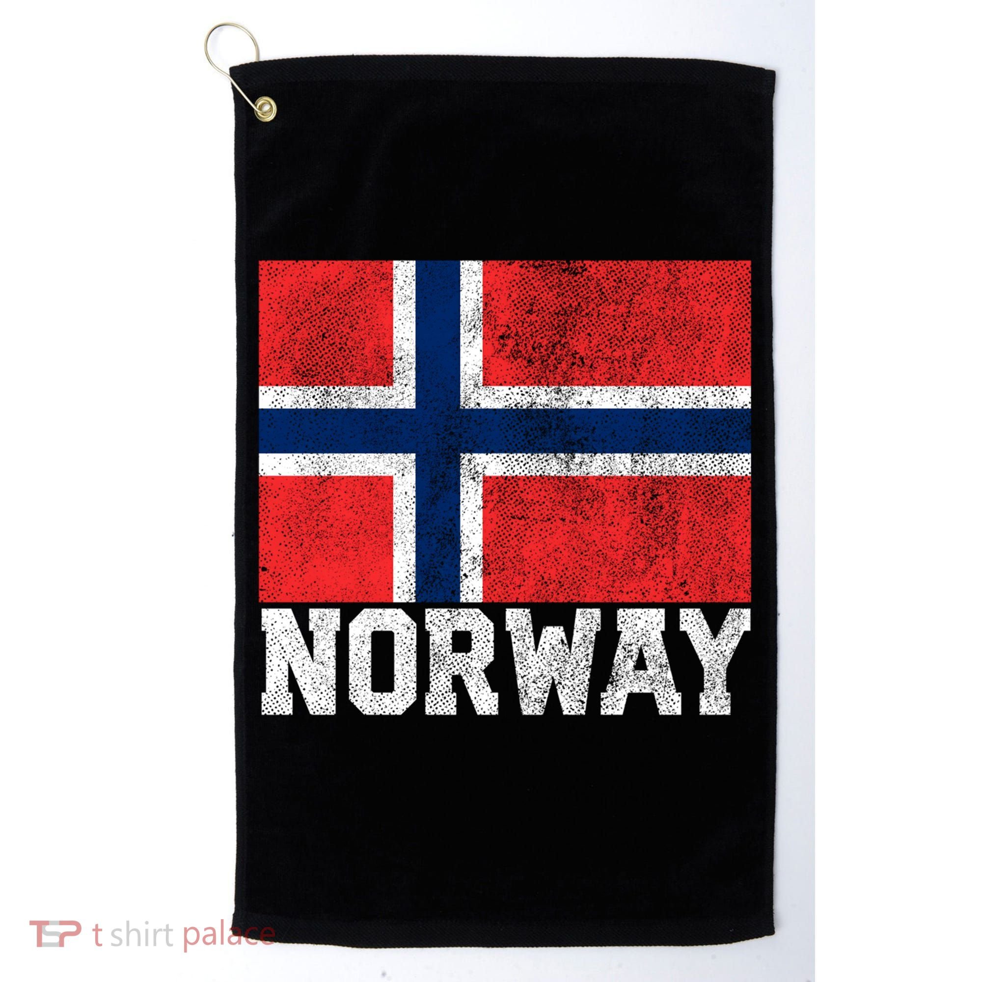 Norway Norwegian Flag National Pride Roots Country Nation Gift Golf Towel