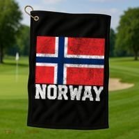 Norway Norwegian Flag National Pride Roots Country Nation Gift Golf Towel thumb 1