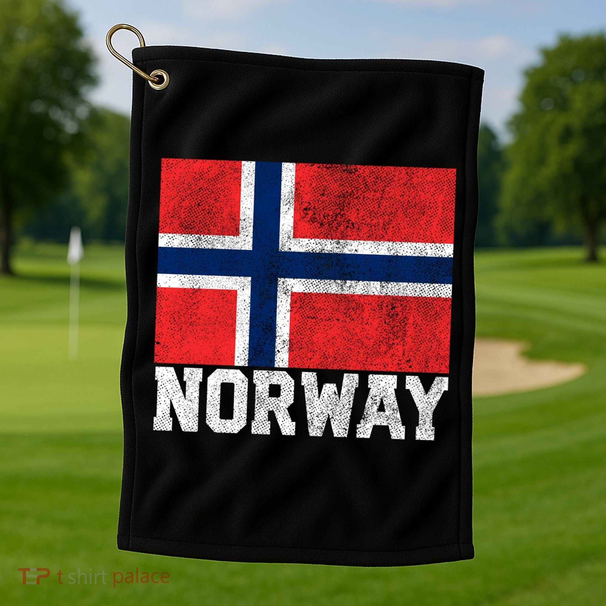Norway Norwegian Flag National Pride Roots Country Nation Gift Golf Towel