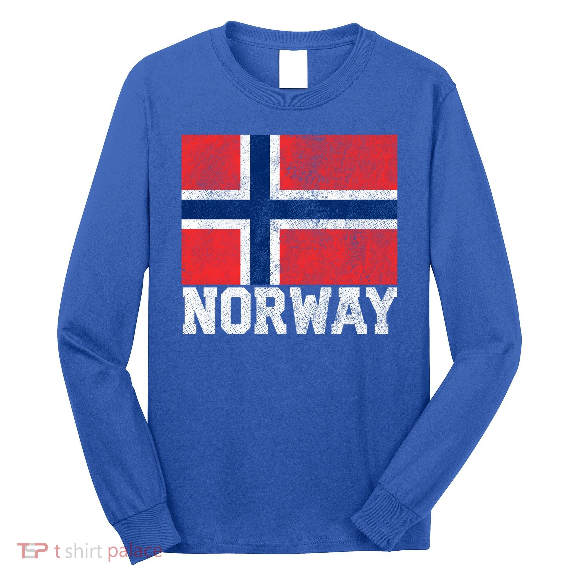 Norway Norwegian Flag National Pride Roots Country Nation Gift Long Sleeve Shirt