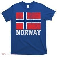 Norway Norwegian Flag National Pride Roots Country Nation Gift T-Shirt thumb 0