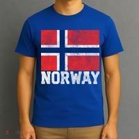 Norway Norwegian Flag National Pride Roots Country Nation Gift T-Shirt thumb 3