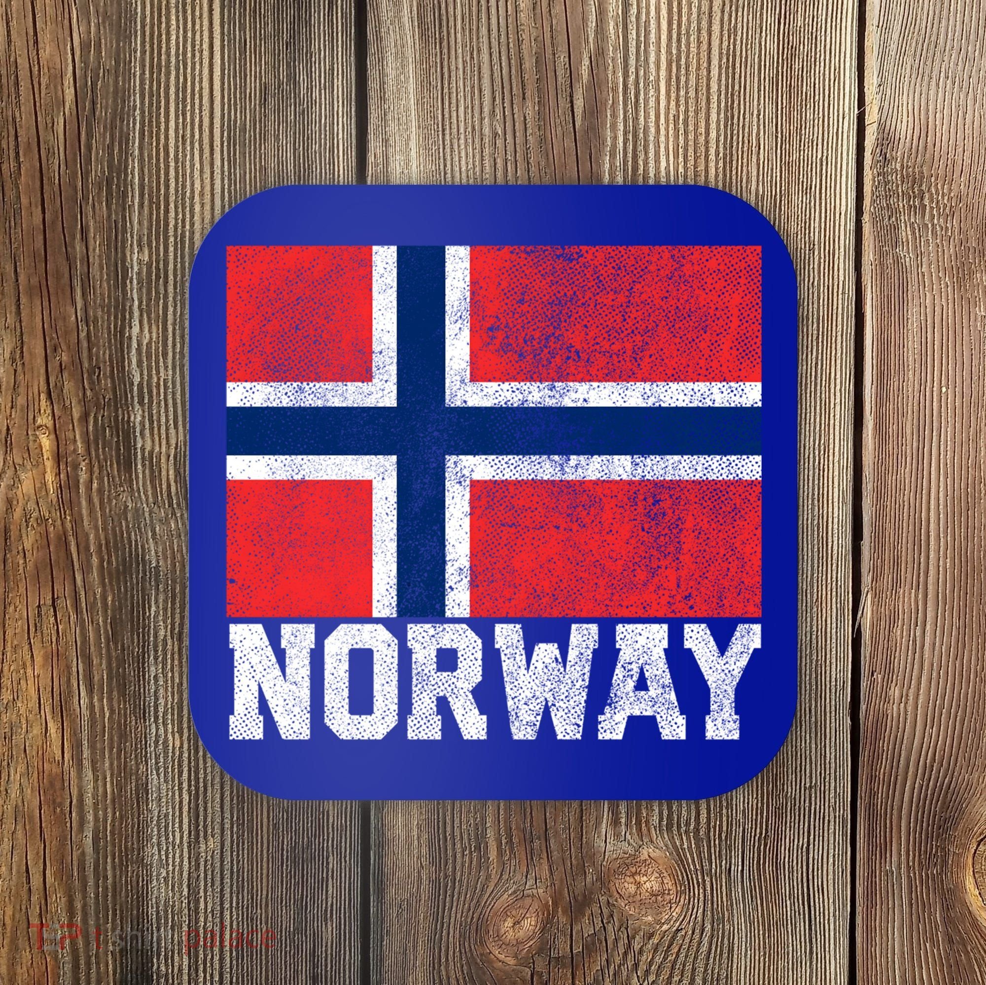 Norway Norwegian Flag National Pride Roots Country Nation Gift Coaster