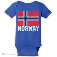 Norway Norwegian Flag National Pride Roots Country Nation Gift Baby Bodysuit thumb 0