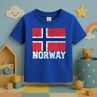Norway Norwegian Flag National Pride Roots Country Nation Gift Toddler T-Shirt thumb 3