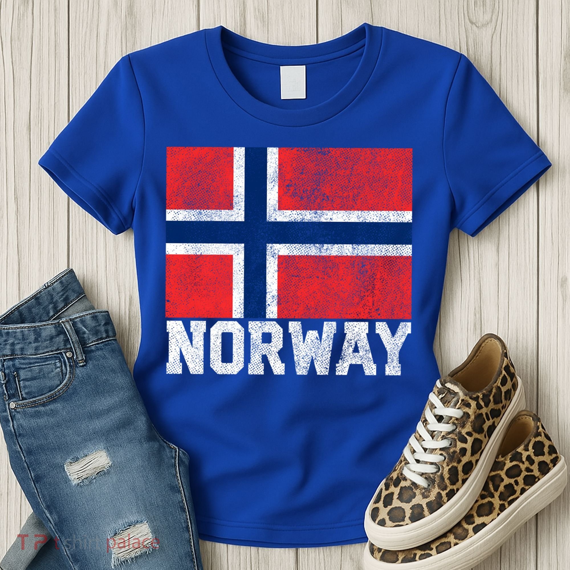 Norway Norwegian Flag National Pride Roots Country Nation Gift Women's T-Shirt
