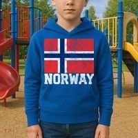 Norway Norwegian Flag National Pride Roots Country Nation Gift Kids Hoodie thumb 2