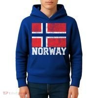 Norway Norwegian Flag National Pride Roots Country Nation Gift Kids Hoodie thumb 4