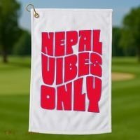 Nepal Nepali Flag Golf Towel thumb 1