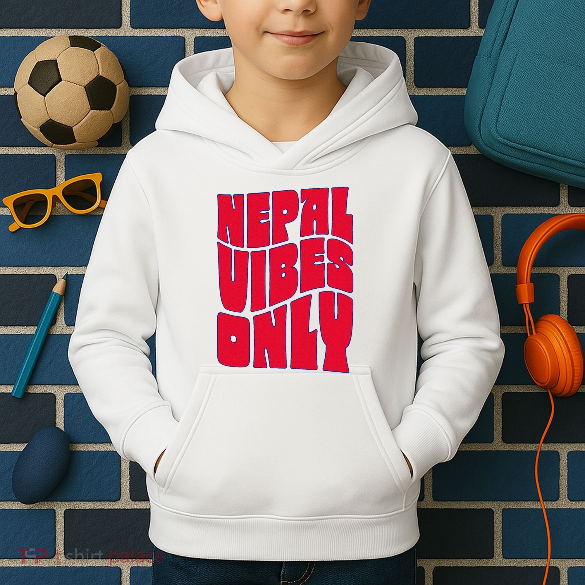 Nepal Nepali Flag Kids Hoodie