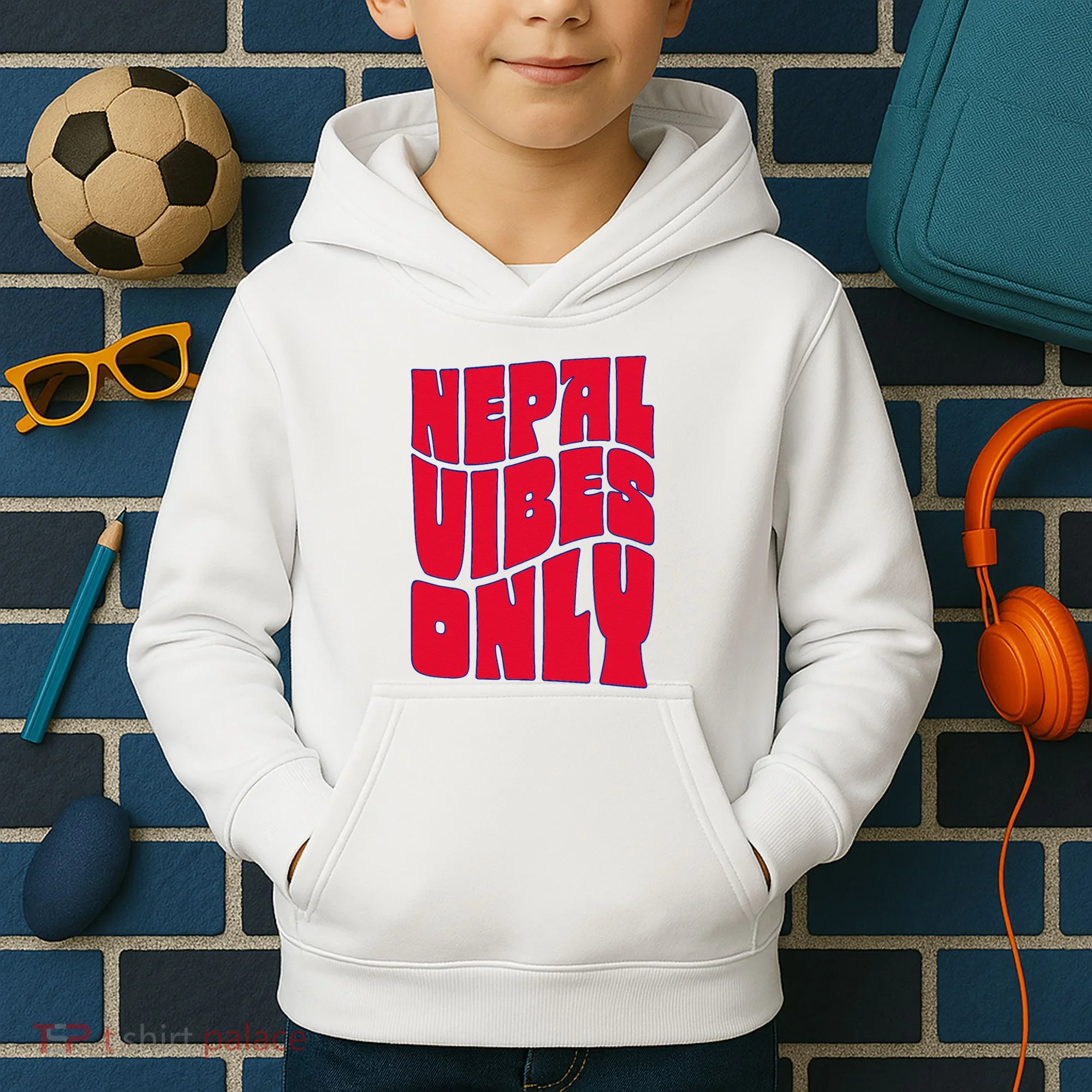 Nepal Nepali Flag Kids Hoodie