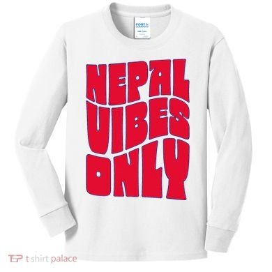 Nepal Nepali Flag Kids Long Sleeve Shirt
