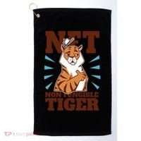 NFT Non Fungible Tiger Funny Crypto Golf Towel thumb 0