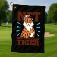 NFT Non Fungible Tiger Funny Crypto Golf Towel thumb 1