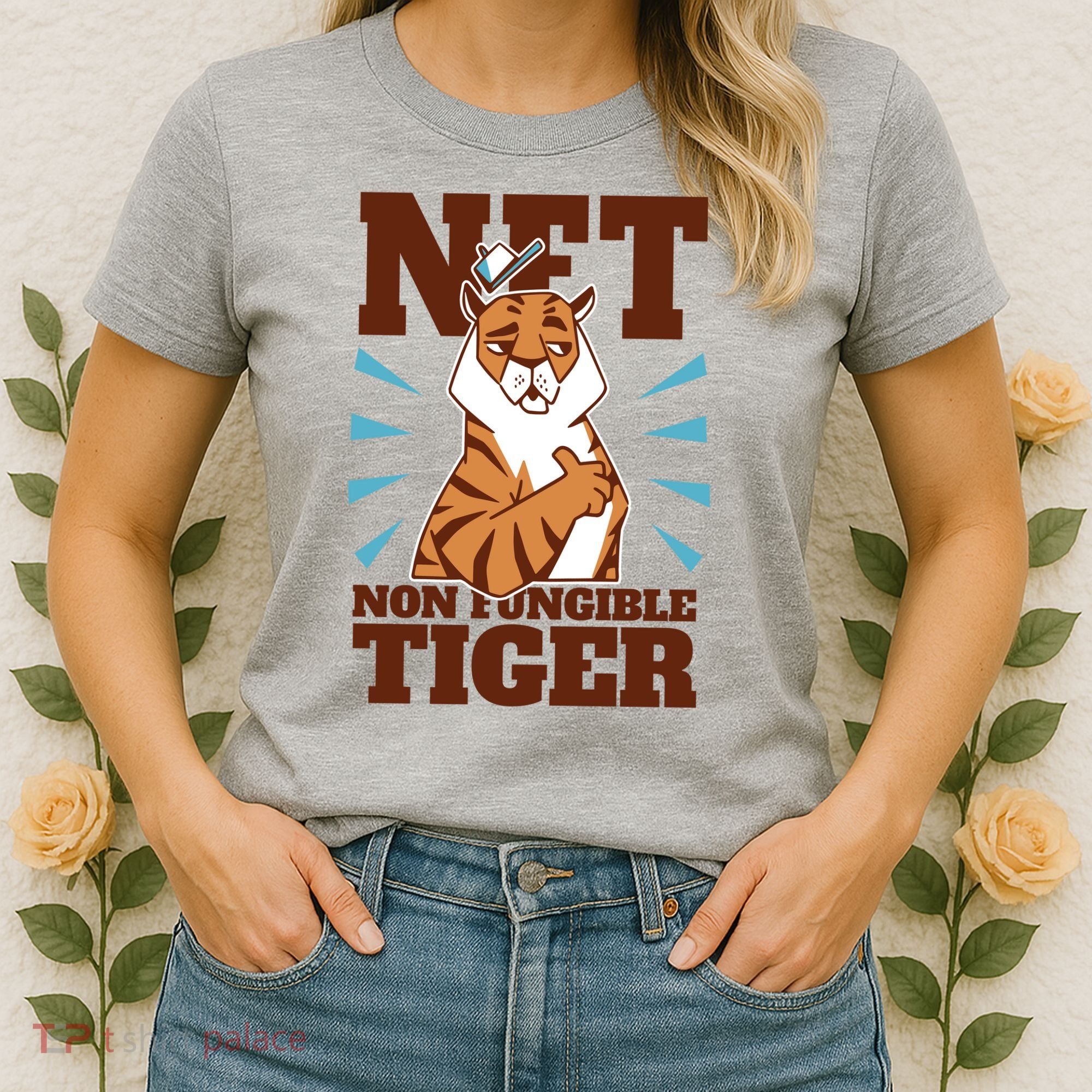 NFT Non Fungible Tiger Funny Crypto Women's T-Shirt