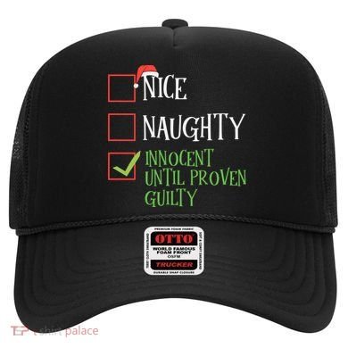 Nice Naughty Innocent Until Proven Guilty Christmas List Great Gift Hat