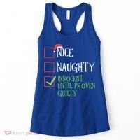 Nice Naughty Innocent Until Proven Guilty Christmas List Great Gift Women's Tank Top thumb 0