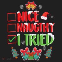 Nice Naughty I Tried SantaS Naughty List Funny Christmas Hat thumb 2