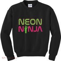 Neon Ninja I Electronic Raver Music Dj Festival Rave Kids Sweatshirt thumb 0
