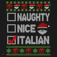 Naughty Nice Italian Xmas Santa Ugly Sweater Funny Christmas Gift Women's Hoodie thumb 2