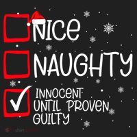 Nice Naughty Innocent Until Proven Guilty Christmas List Beanie thumb 2