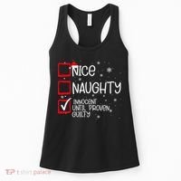 Nice Naughty Innocent Until Proven Guilty Christmas List Women's Tank Top thumb 0