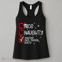 Nice Naughty Innocent Until Proven Guilty Christmas List Women's Tank Top thumb 3