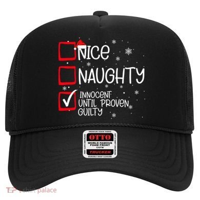 Nice Naughty Innocent Until Proven Guilty Christmas List Hat