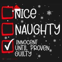Nice Naughty Innocent Until Proven Guilty Christmas List Tank Top thumb 6