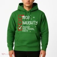 Nice Naughty Innocent Until Proven Guilty Christmas List Hoodie thumb 2